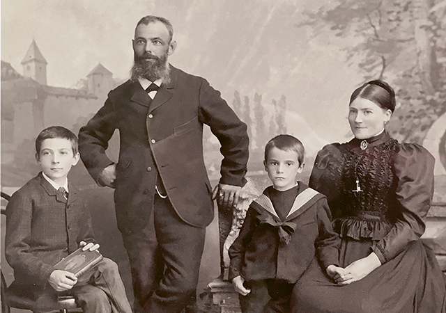 Geberit’s founding family ... Albert Gebert with his wife and their two sons.